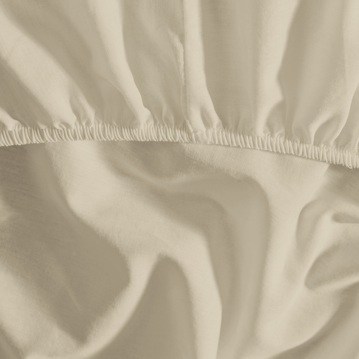 Drap housse en percale lavée bonnet 30 cm HOME WASHED ficelle, SENSEI MAISON