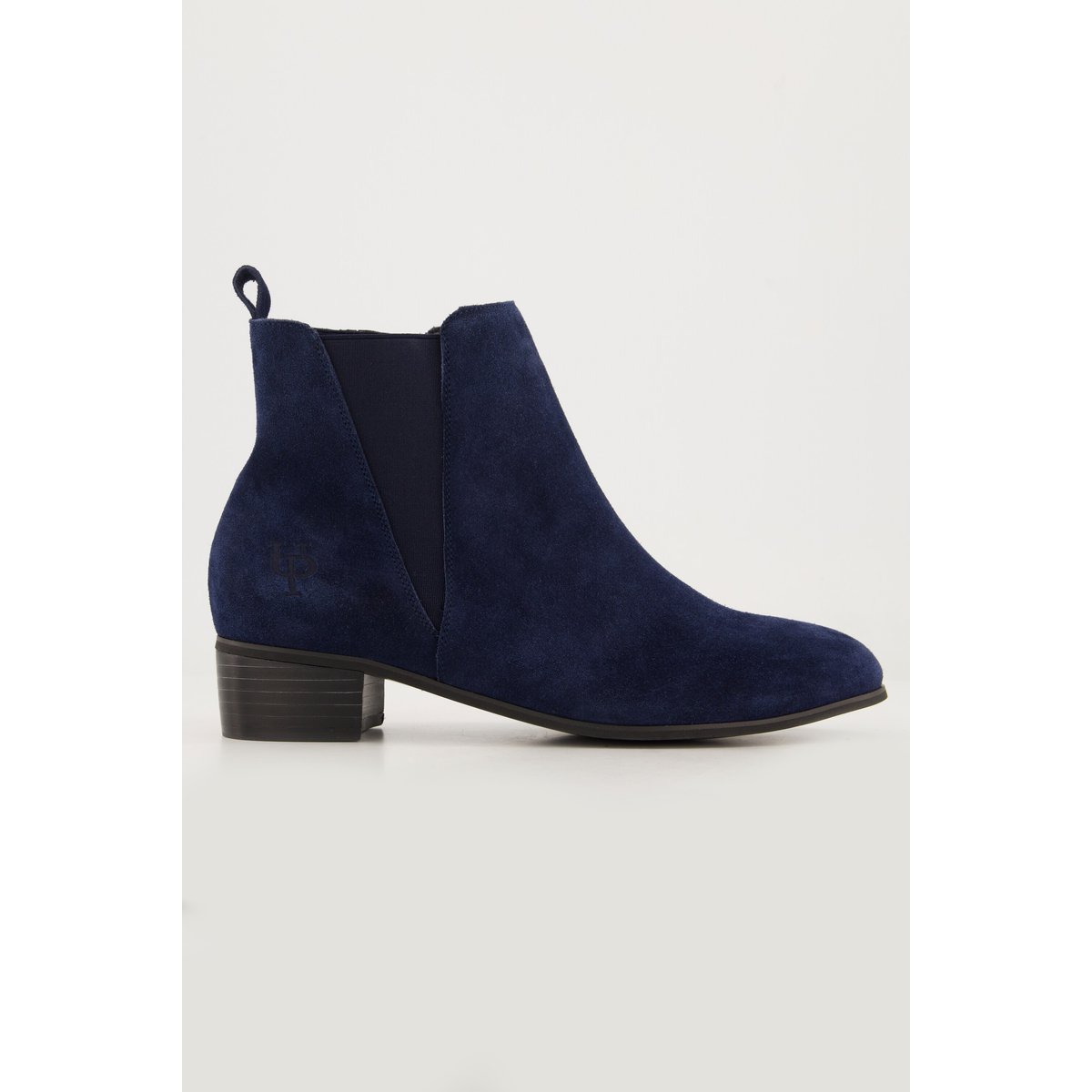Bottines en cuir suédé , pied large marine, ULLA POPKEN