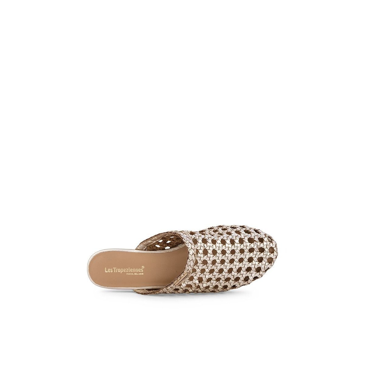 Cassiope Closed Plaited Leather Mules gold-coloured, LES TROPEZIENNES PAR M.BELARBI