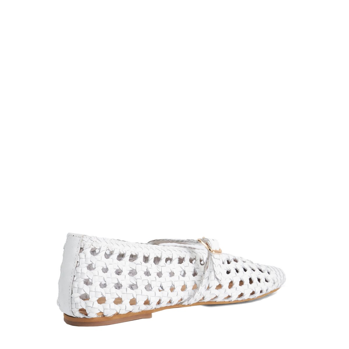 Babies en cuir tressé - HAZELLA white-leather, DUNE LONDON