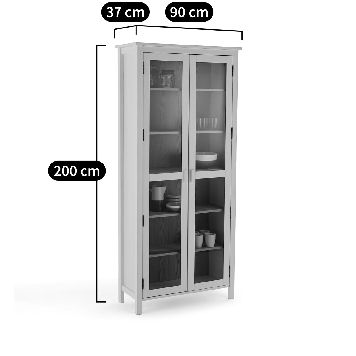 Vitrine vaisselier, Alvina blanc, LA REDOUTE INTERIEURS