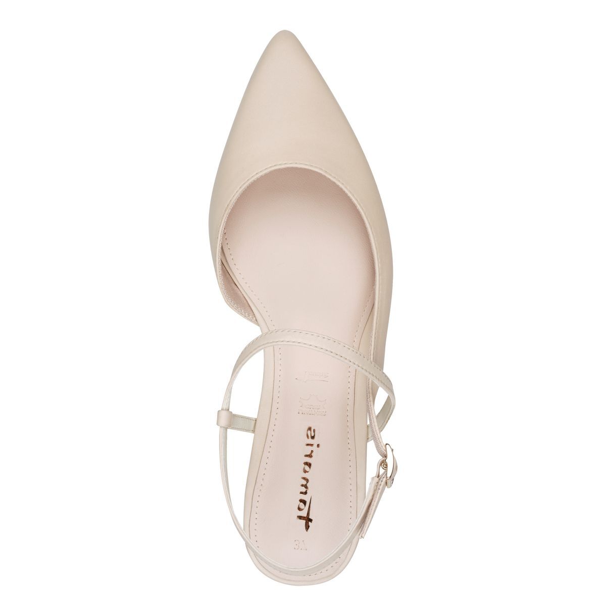 escarpin en cuir beige ivoire, TAMARIS