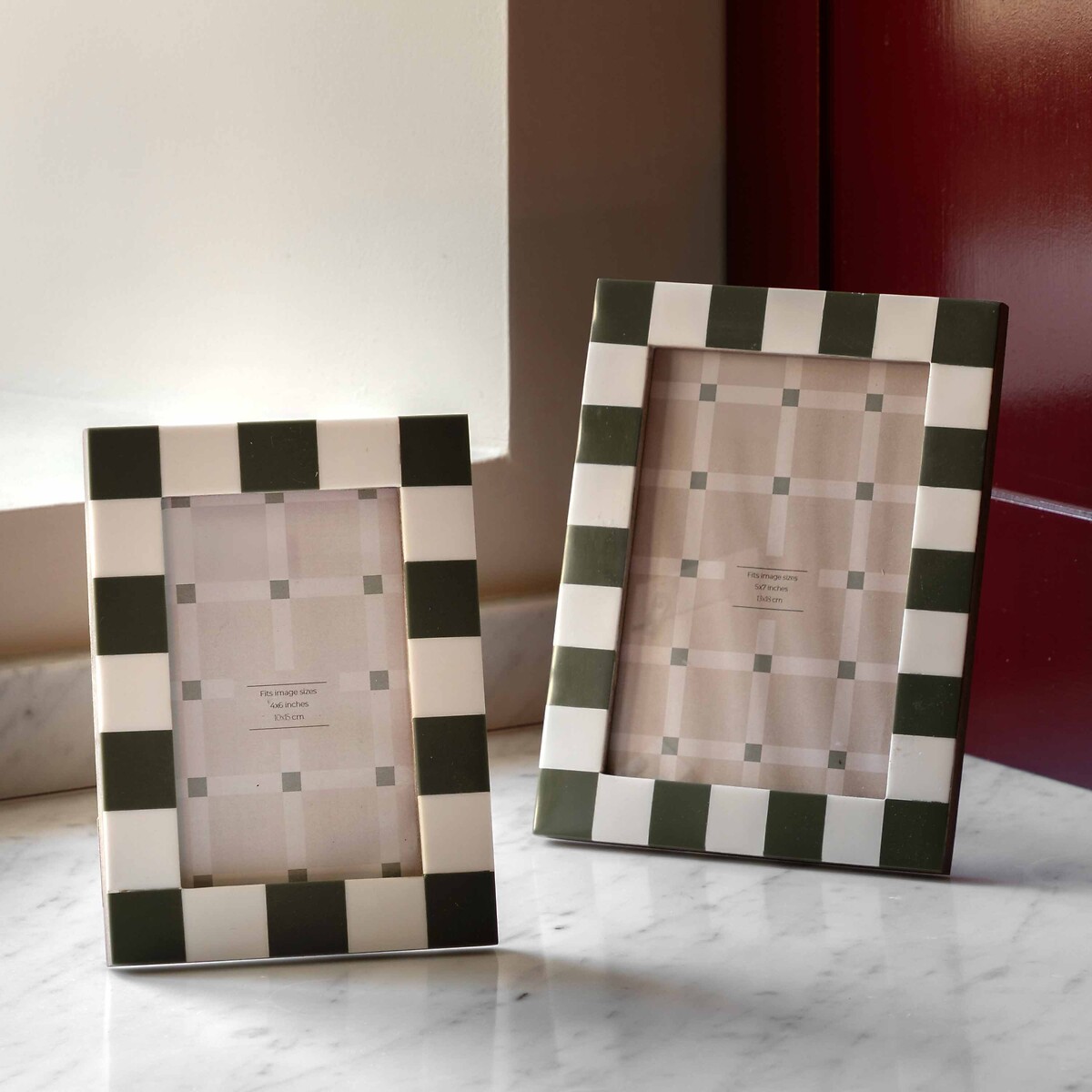 4x6" Caino Checkerboard Photoframe green, ÉDITÉ