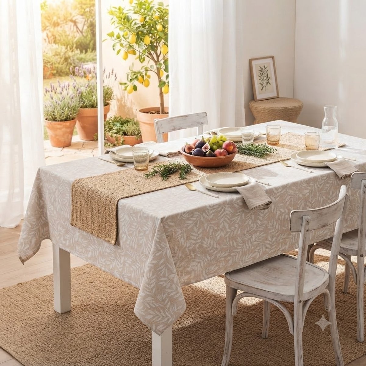 Nappe effet lin Collection Naia beige, EDEN