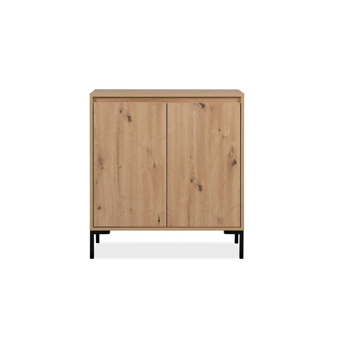 Meuble d'entrée décor bois 2 portes KARVI bois naturel, PIER IMPORT