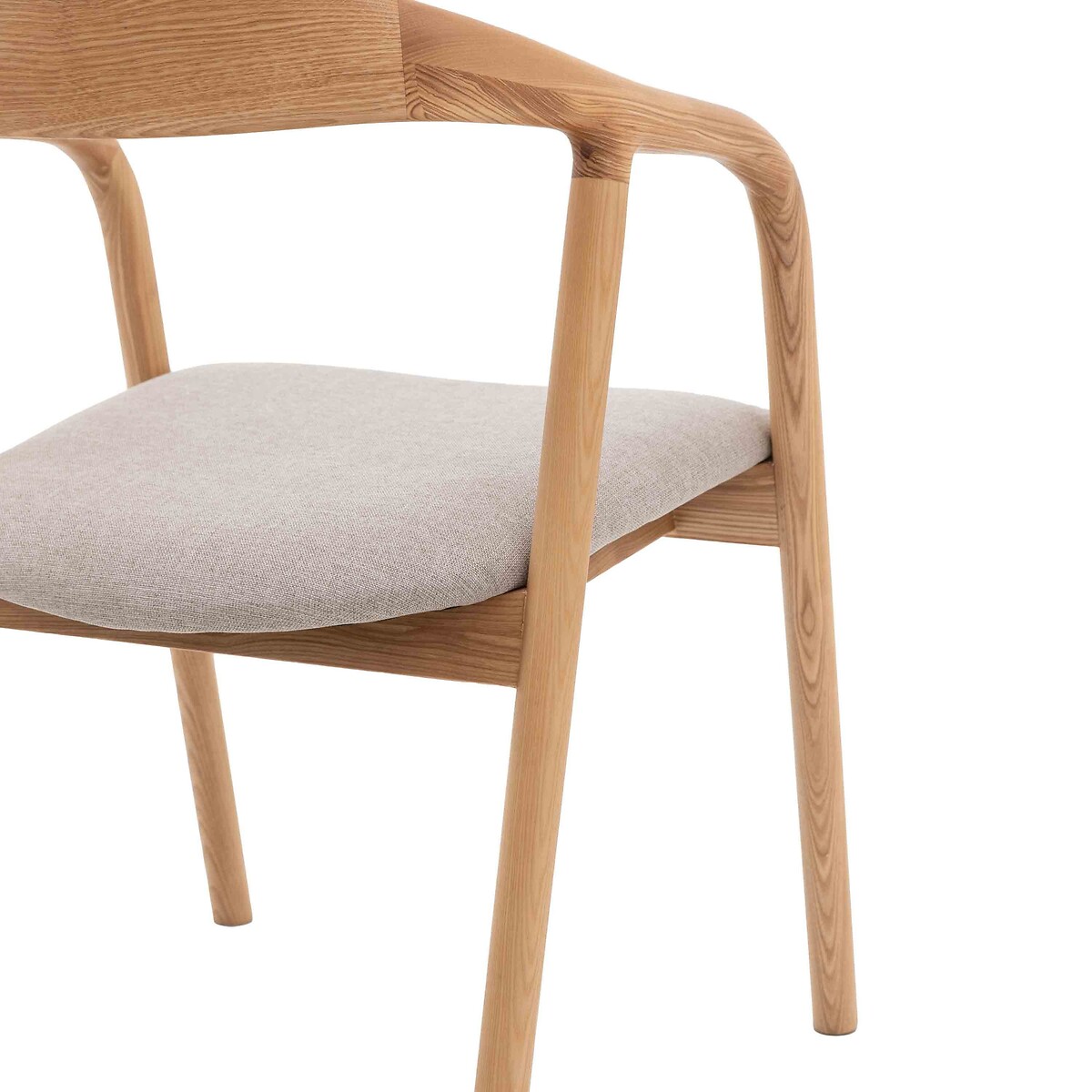 Set of 2 Aviero Ash Wood Dining Chairs oak, ÉDITÉ