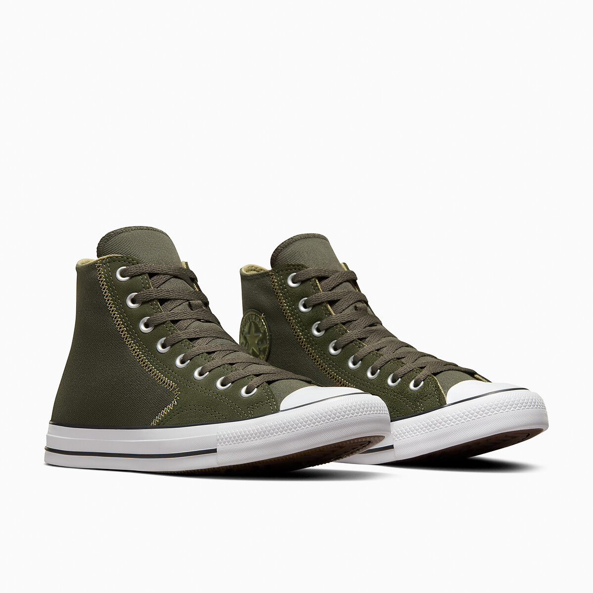 Olive high top converse store