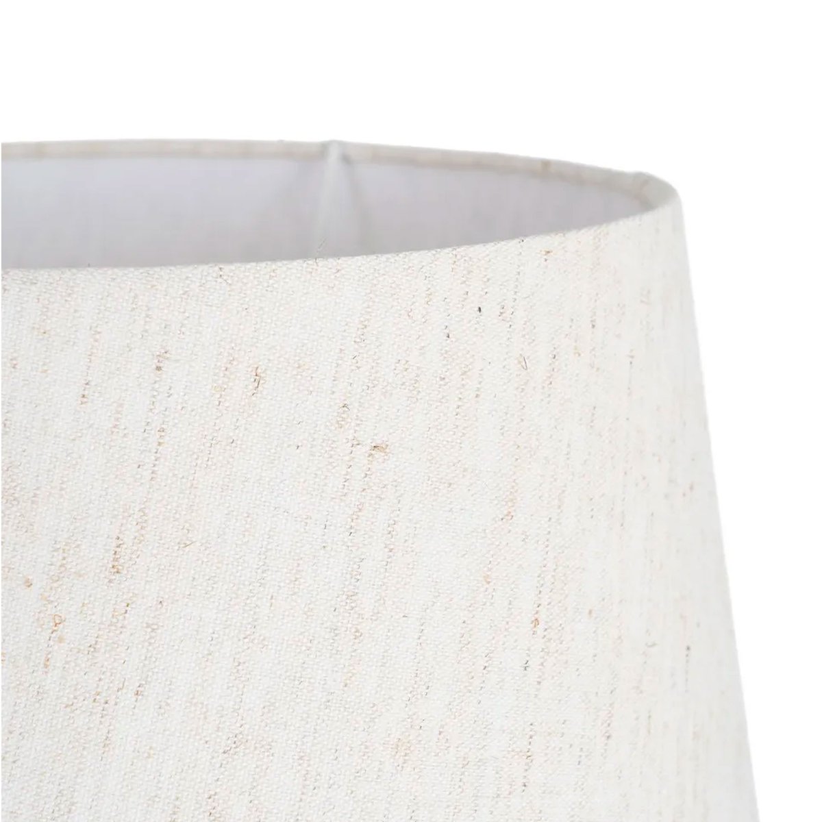 Lampe à poser céramique blanche rayures terracotta 25x25x41cm marron, WADIGA