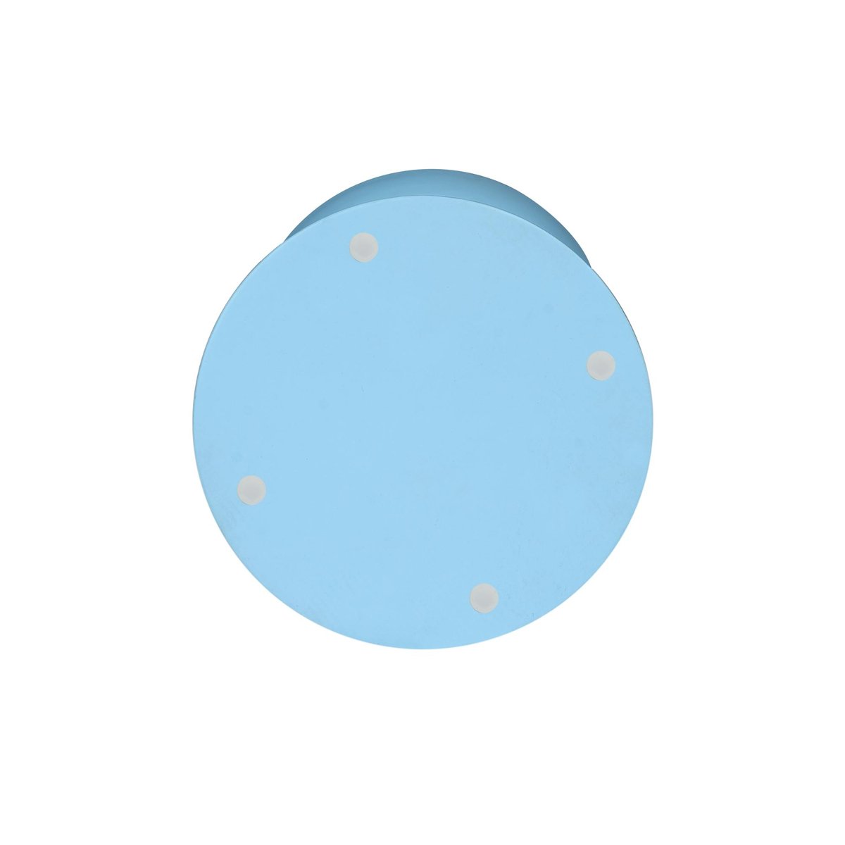 Bout de canapé en bois forme sablier 40 cm DUOMO bleu, PIER IMPORT