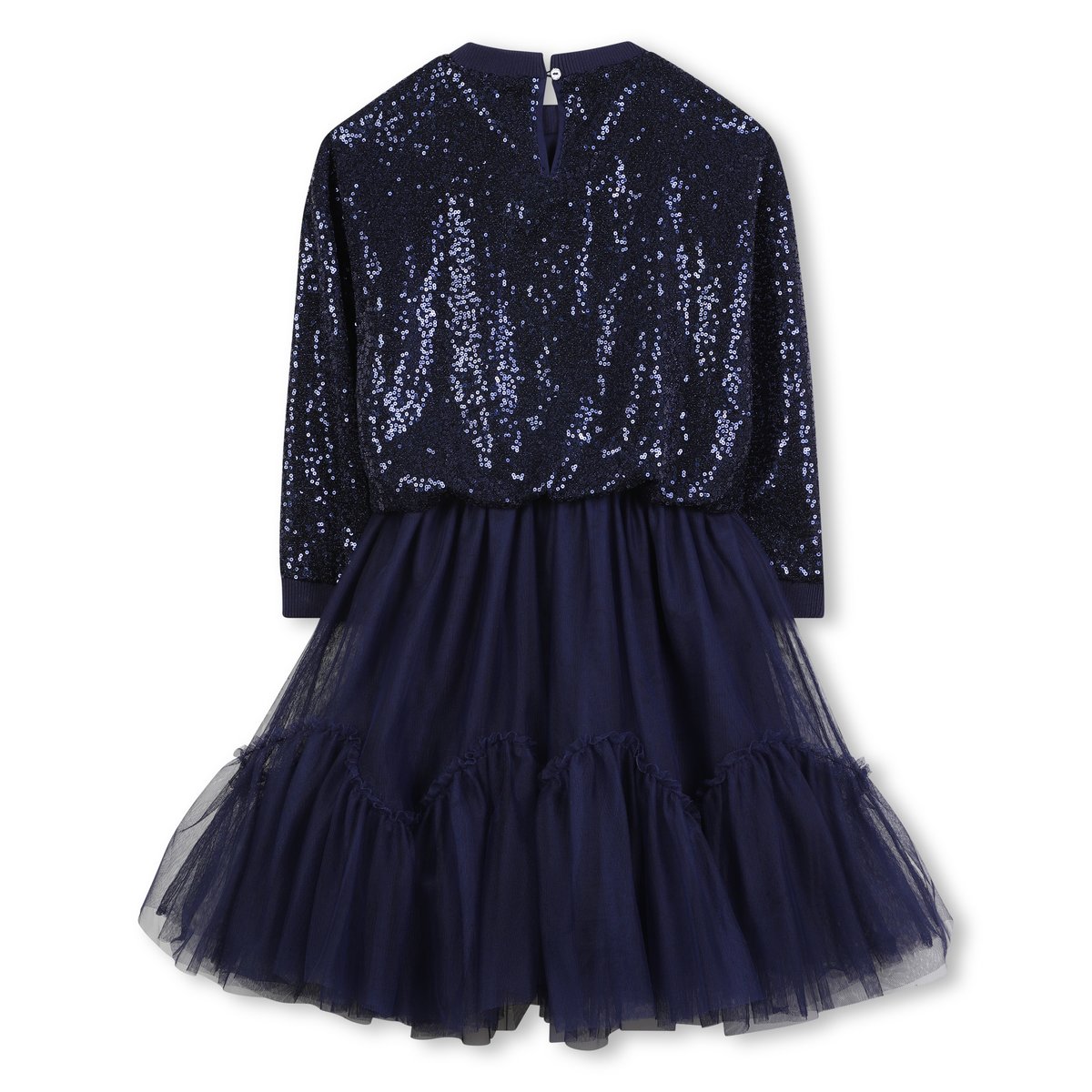 Robe bi-matière indigo blue, BILLIEBLUSH