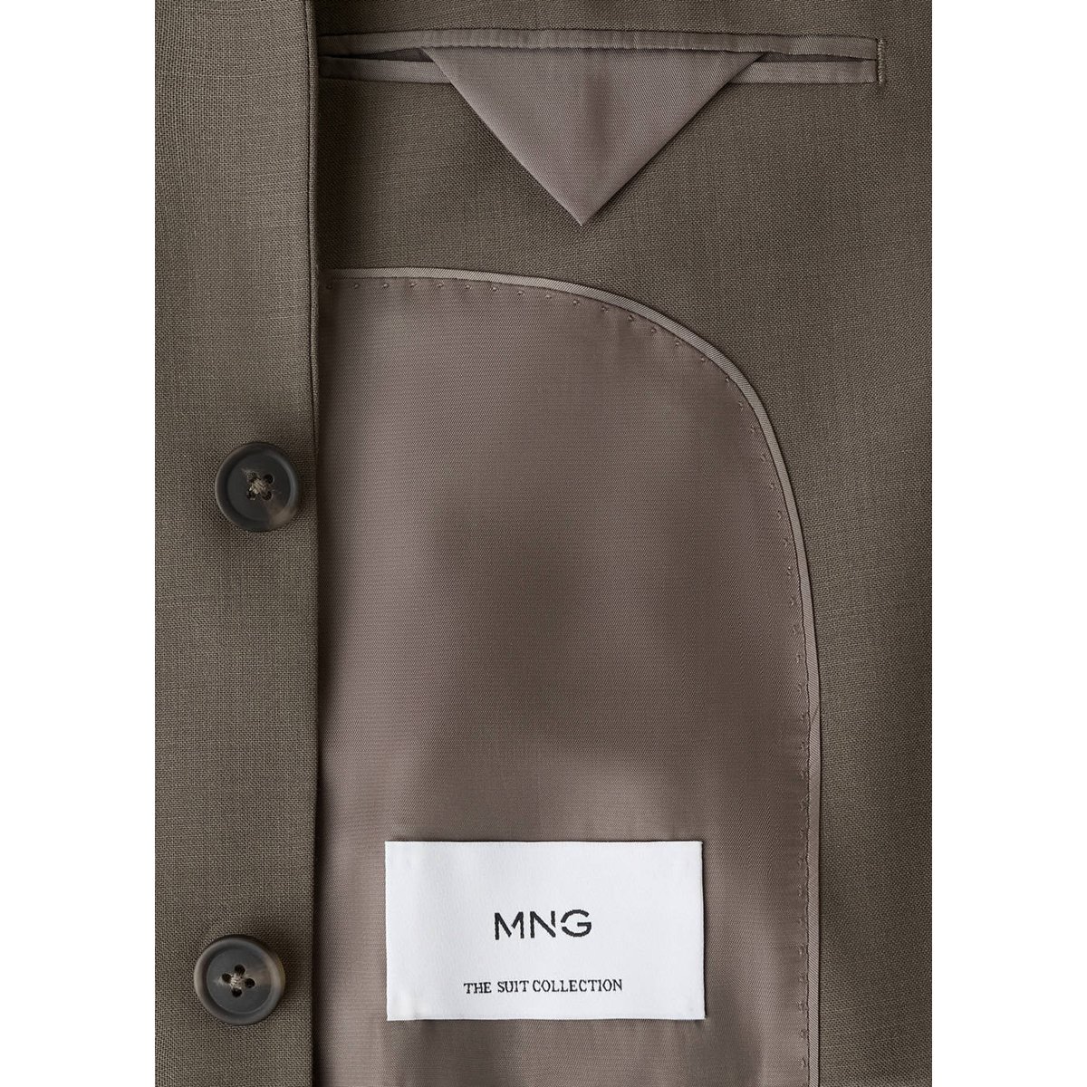 Veste costume Turin 100 % laine vierge marron moyen, MANGO MAN