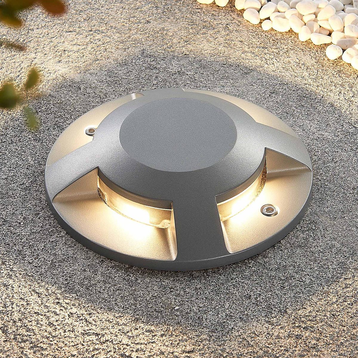 Luminaire extérieur en aluminium moderneLED argent (ral 9006), LUCANDE