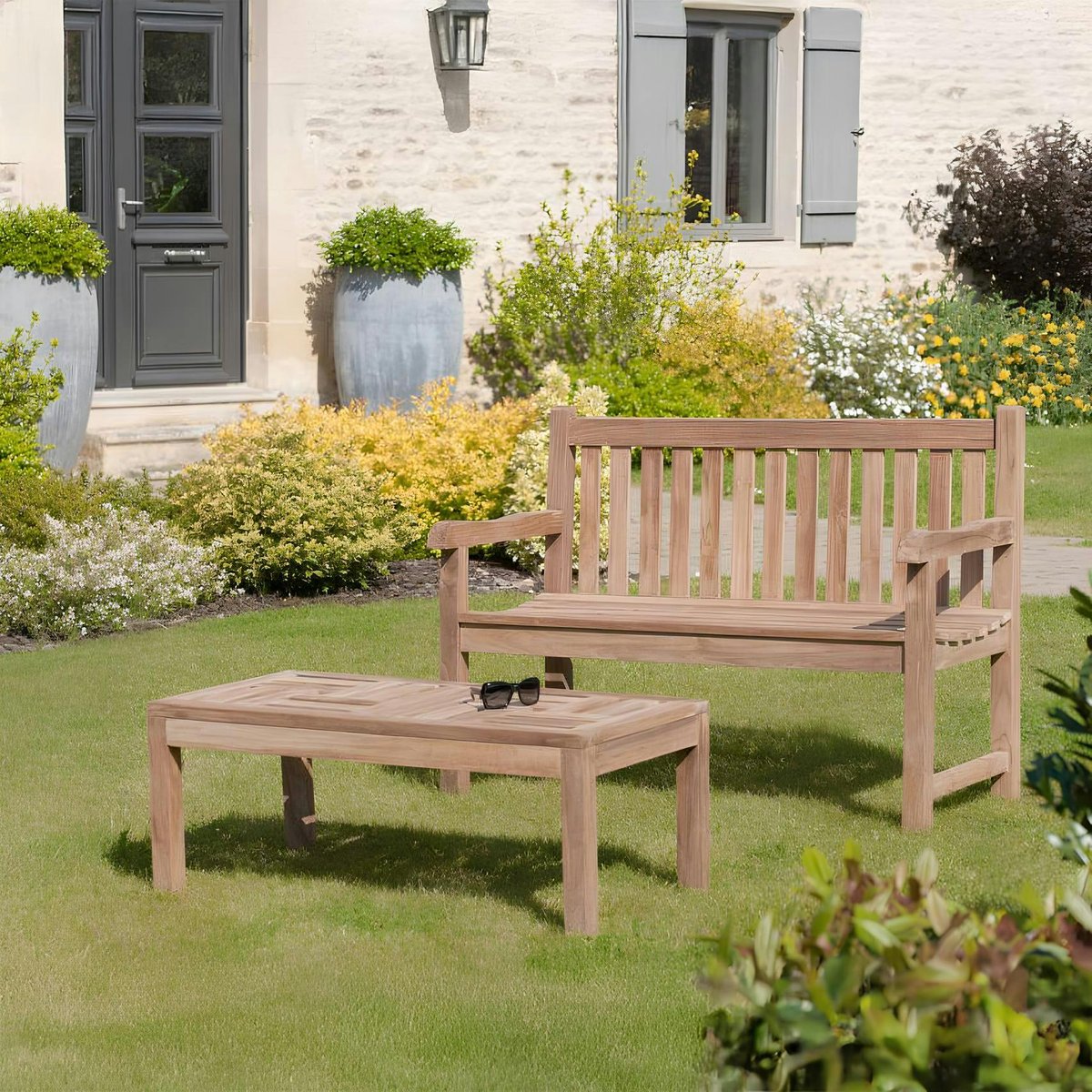 Chaise de jardin pliante en bois de teck massif SUMMER bois naturel, PIER IMPORT
