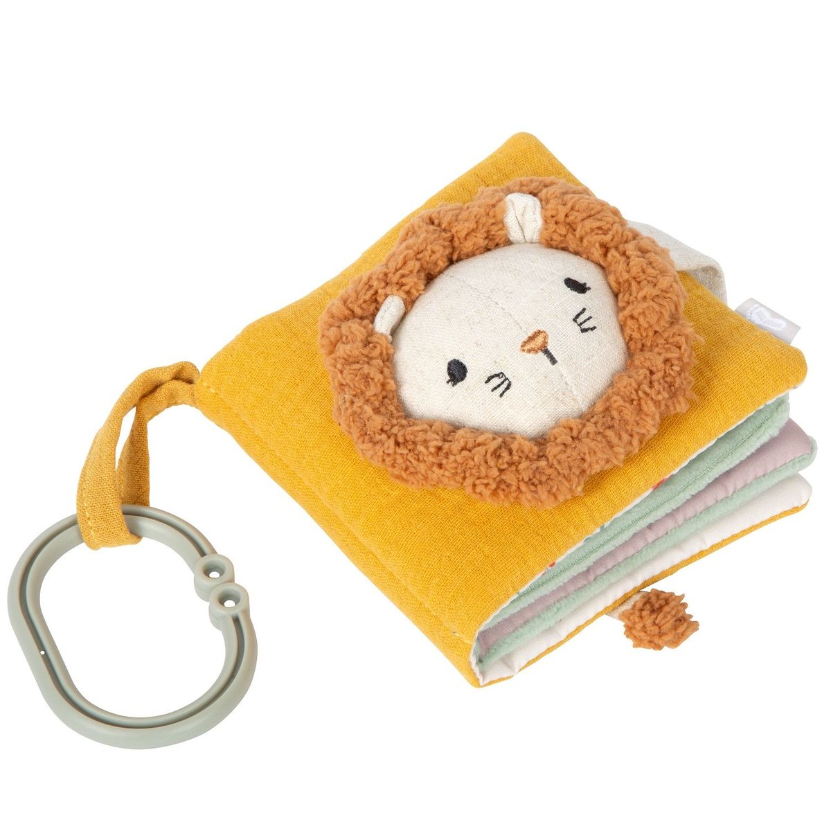 Livre de découvertes en tissu LITTLE LION jaune, SMALL FOOT COMPANY