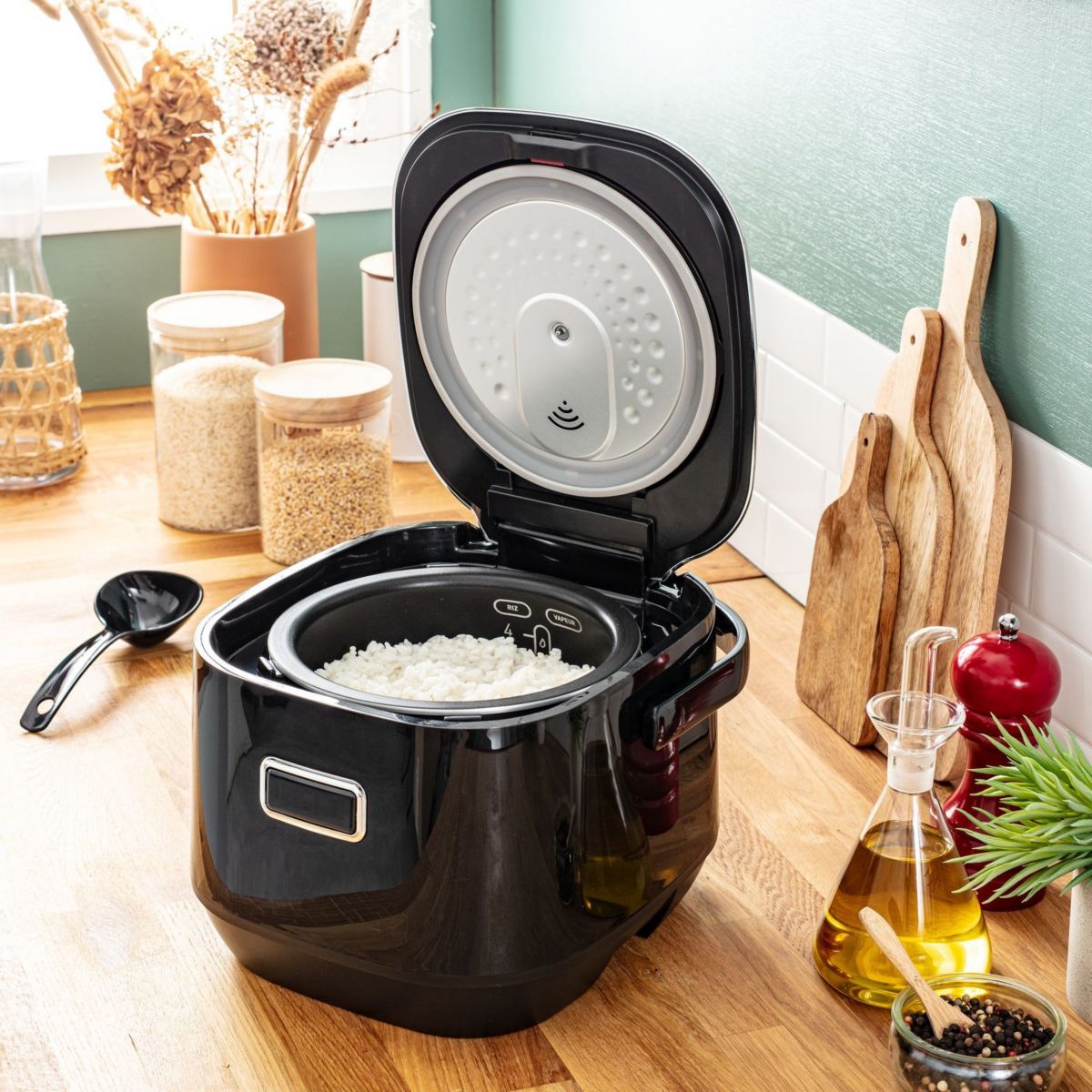 Cuiseur riz RK6012F1 Cuiseur à Riz FUZZI couleur unique, TEFAL