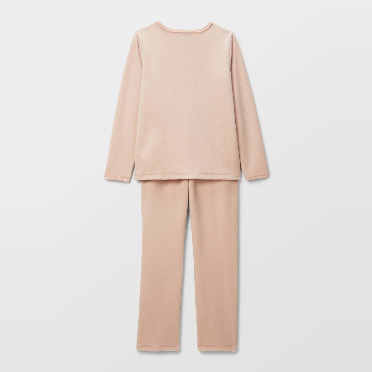 Pyjama velours côtelé manches longues uni contient du coton bisque, MONOPRIX