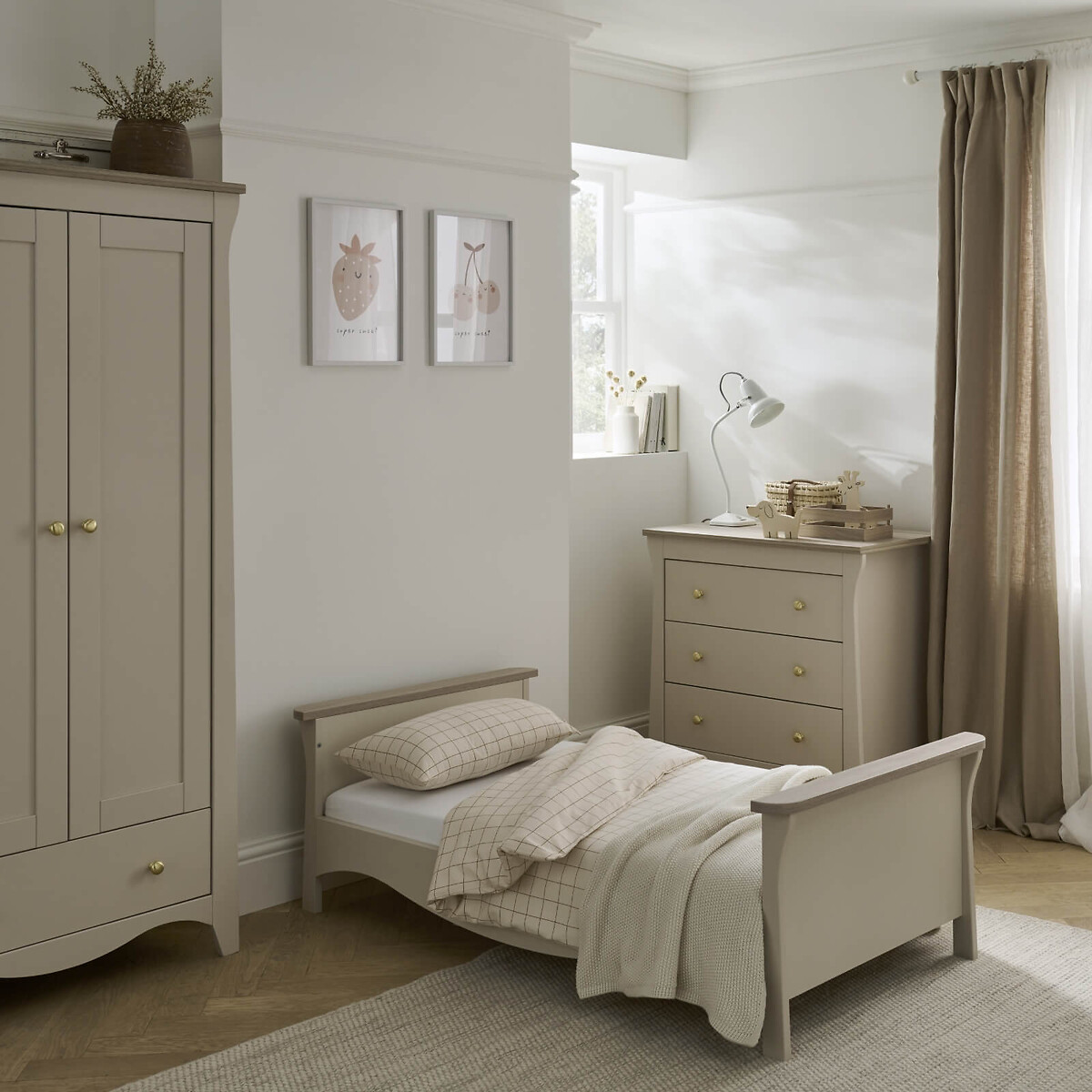 Clara Toddler Bed stone beige, CUDDLECO