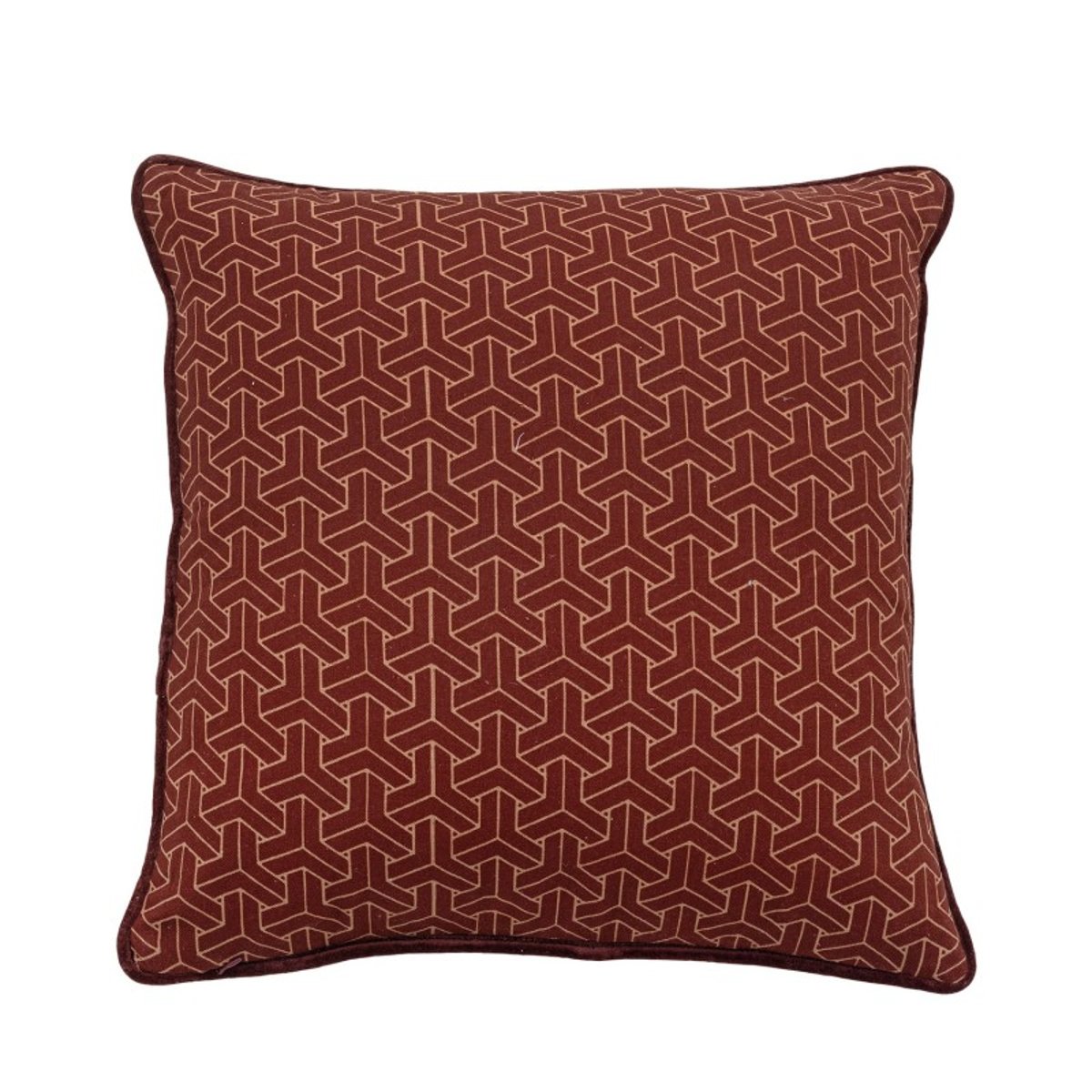 Coussin motif floral graphique ZHARAI rouge, BLOOMINGVILLE