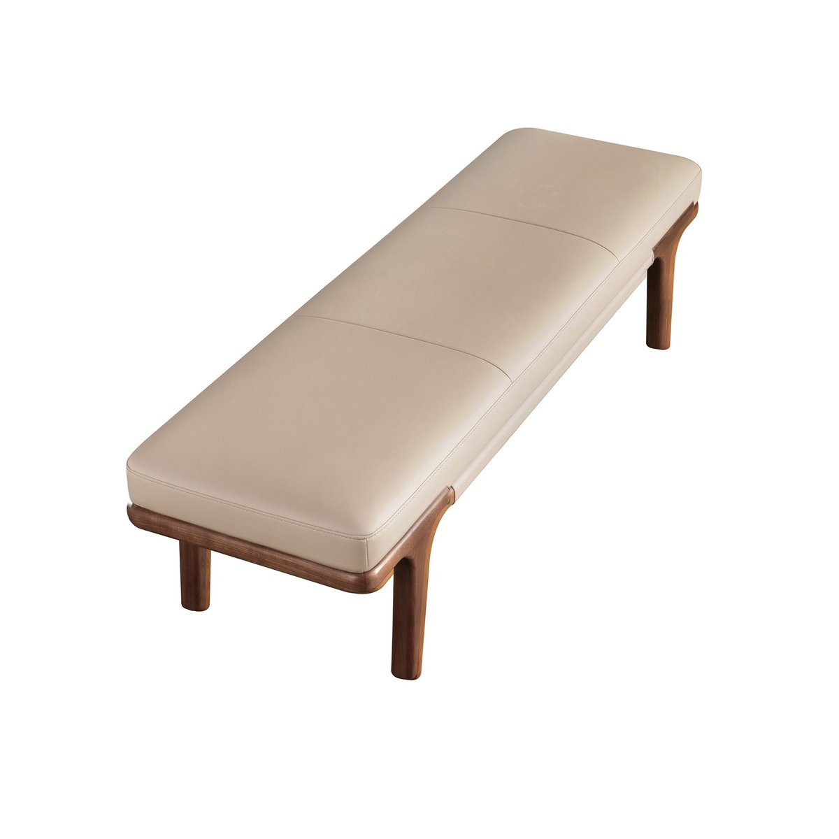 Banc en simili cuir vison mink| dark walnut, ANGEL CERDA