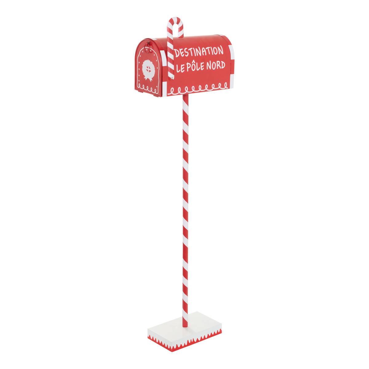 Boîte aux lettres de Noël en métal rouge à monter H. 100 cm rouge, FEERIC LIGHTS & CHRISTMAS