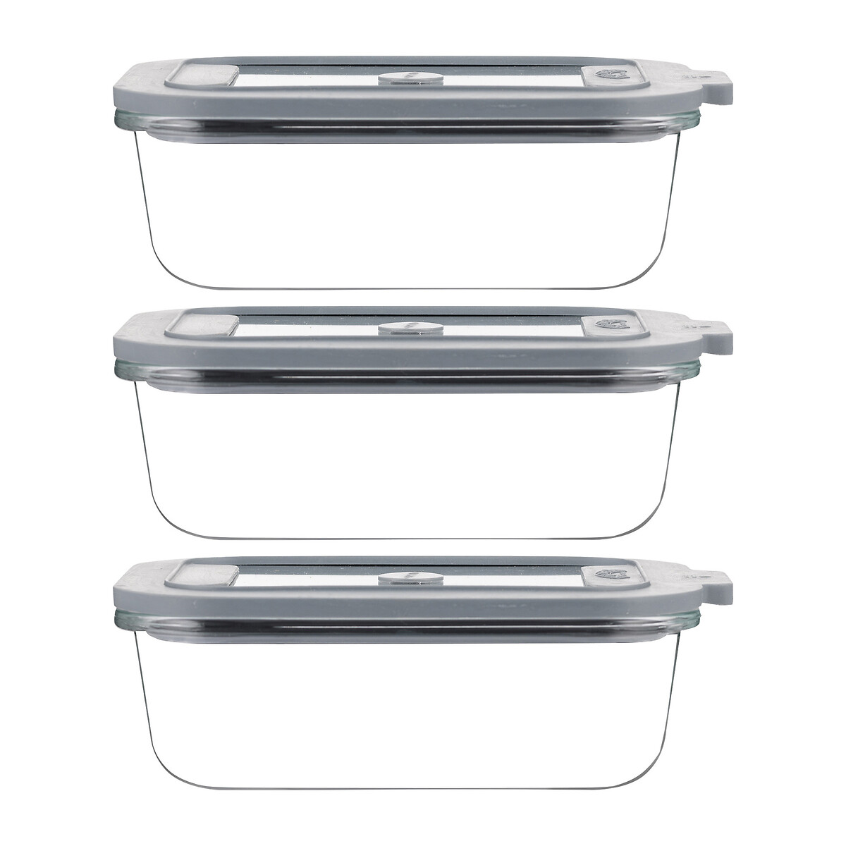 Set of 3 Fresh Storage 0.63L Rectangle Food Storage transparent, KILNER