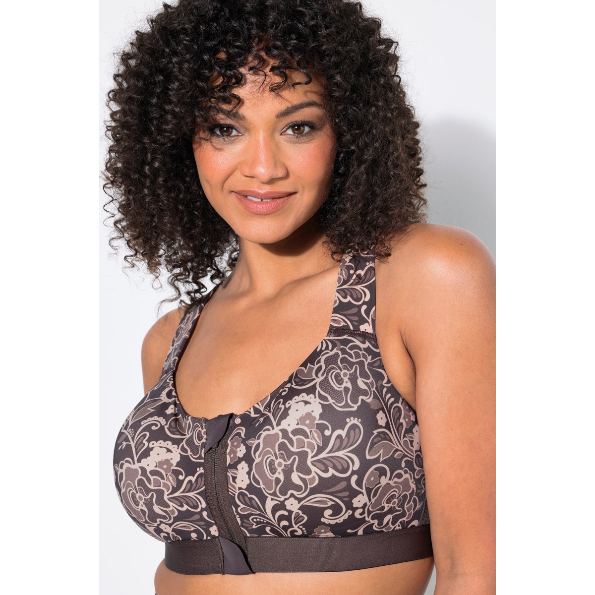 Soutien-gorge de sport, motif léopard acajou, ULLA POPKEN