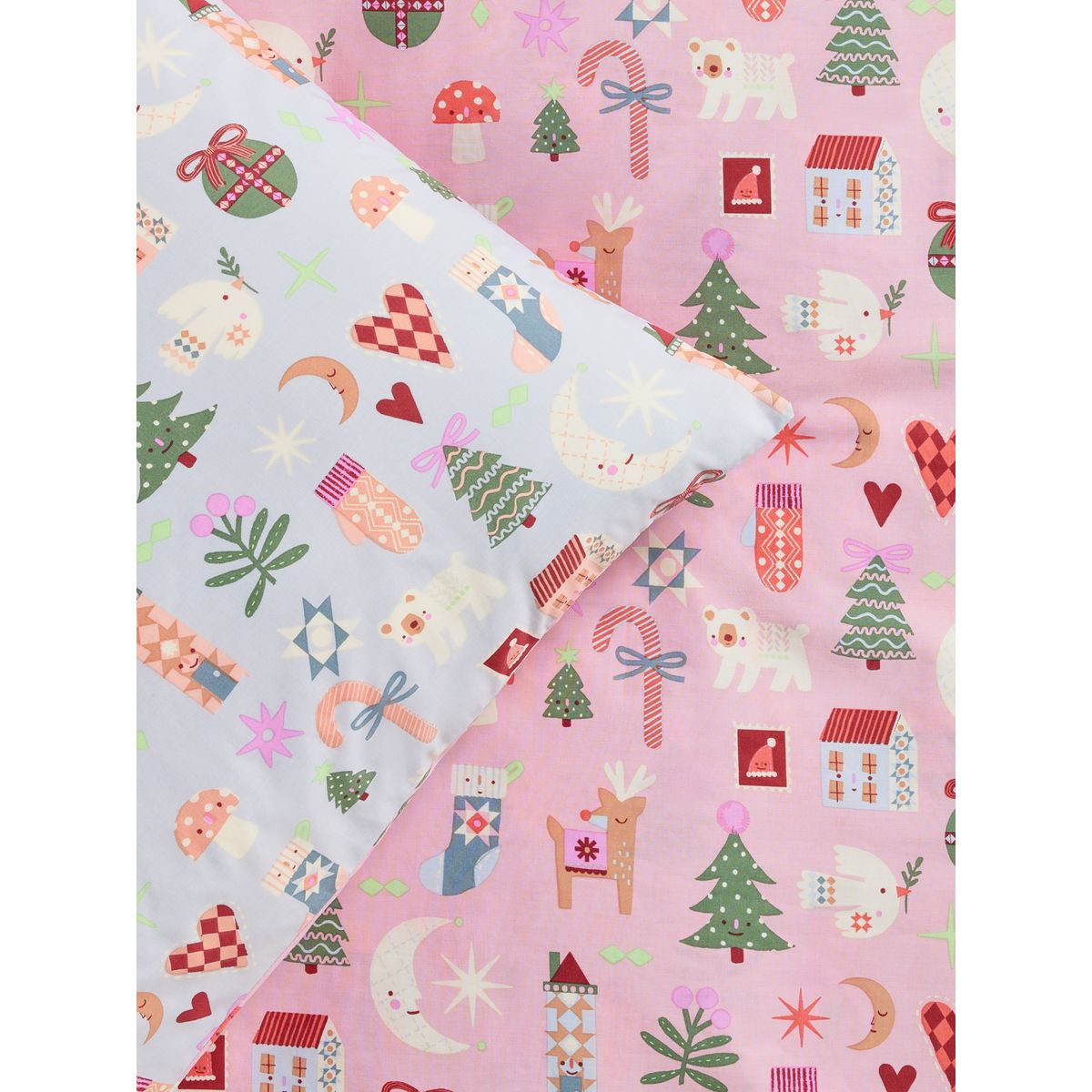 Housse de couette et taie d'oreiller noël jolies icônes, NEXT