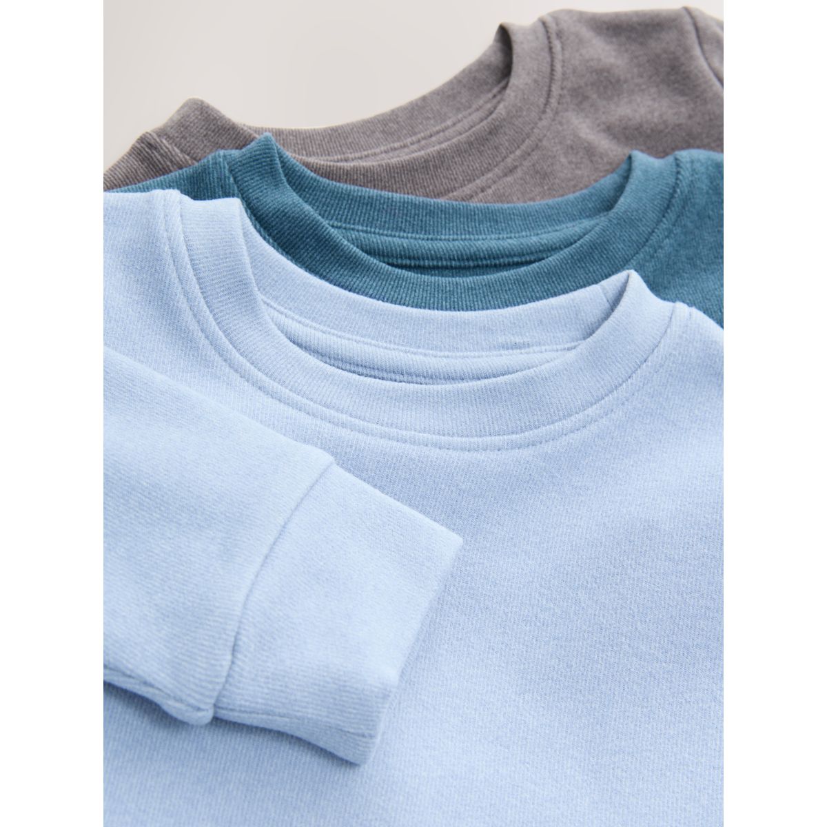 Pyjama décontracté, lot de 3 bleu/marine/gris, NEXT
