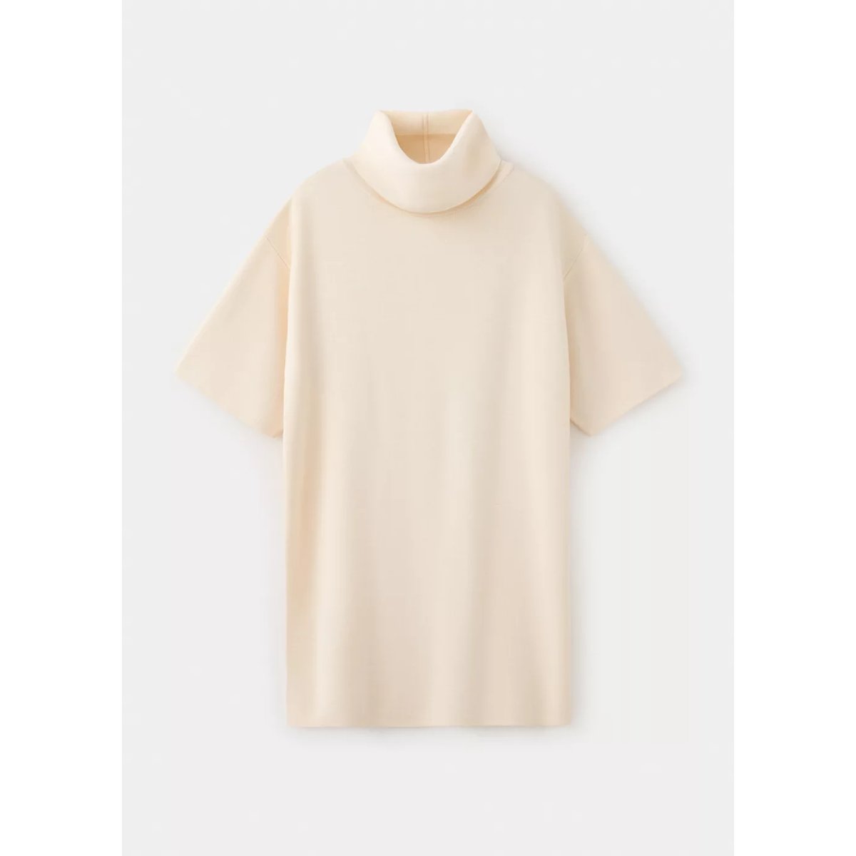 Robe maille col roulé écru, MANGO