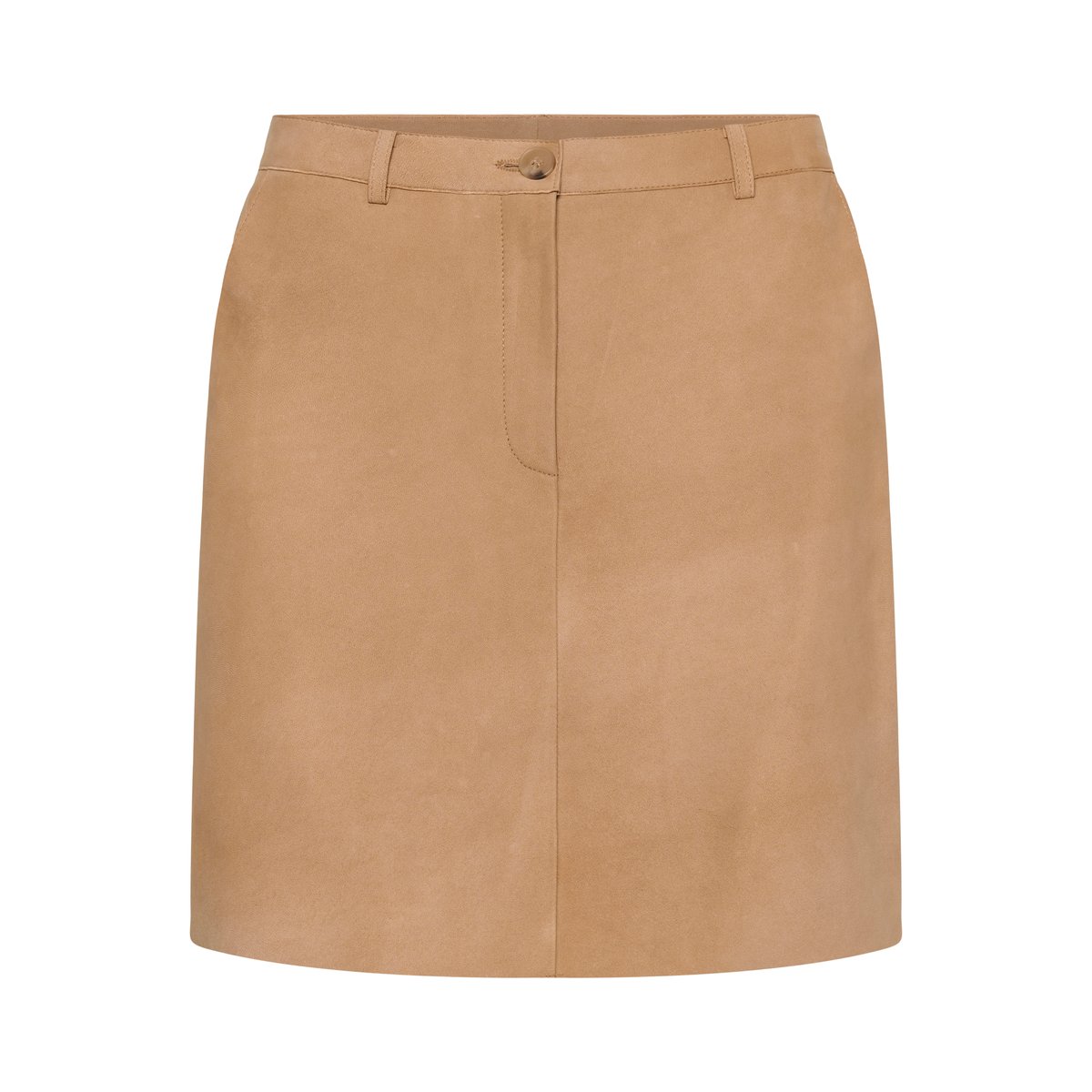 Jupe en cuir marron tiger's eye, SOAKED IN LUXURY