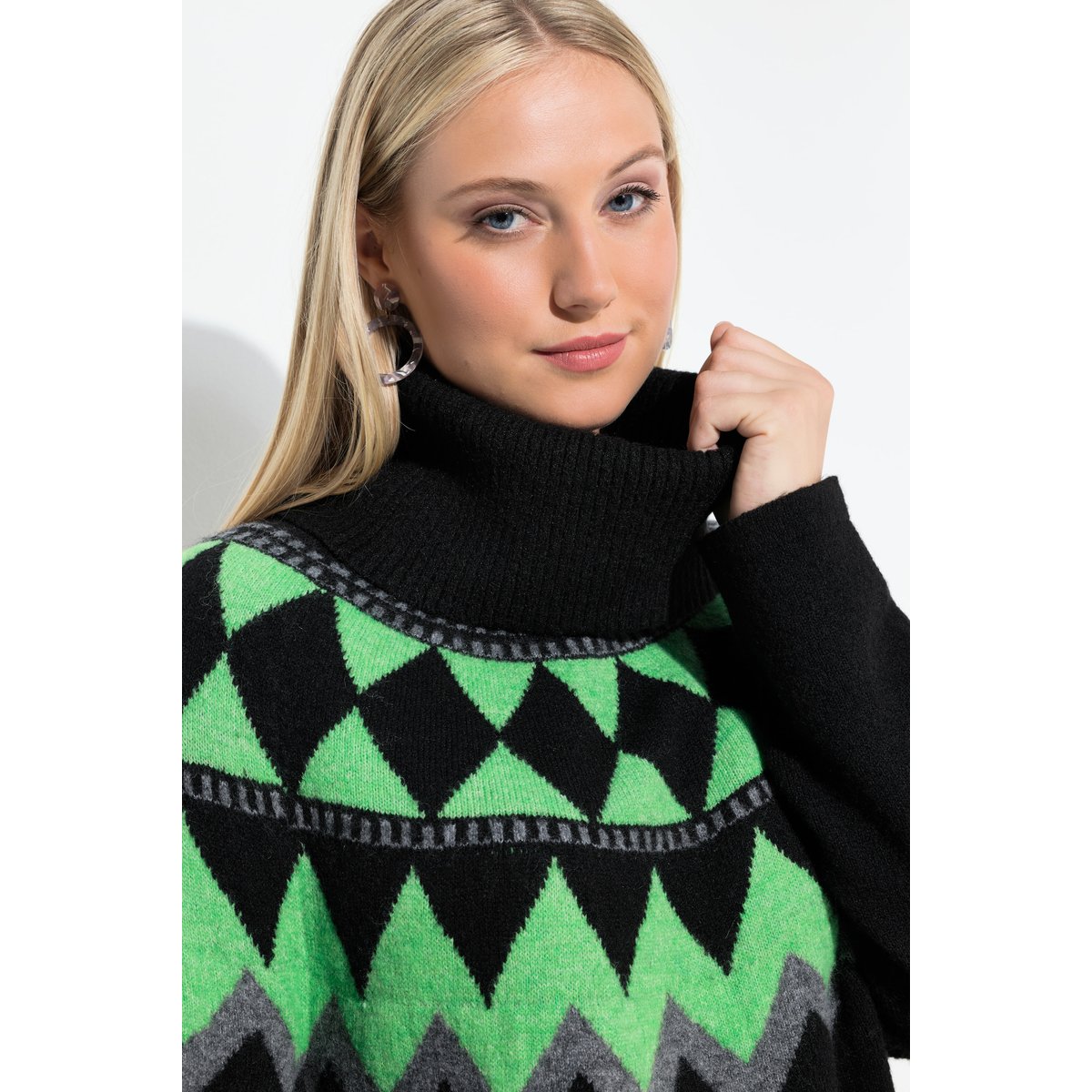 Pull motif norvégien vert pomme, ULLA POPKEN