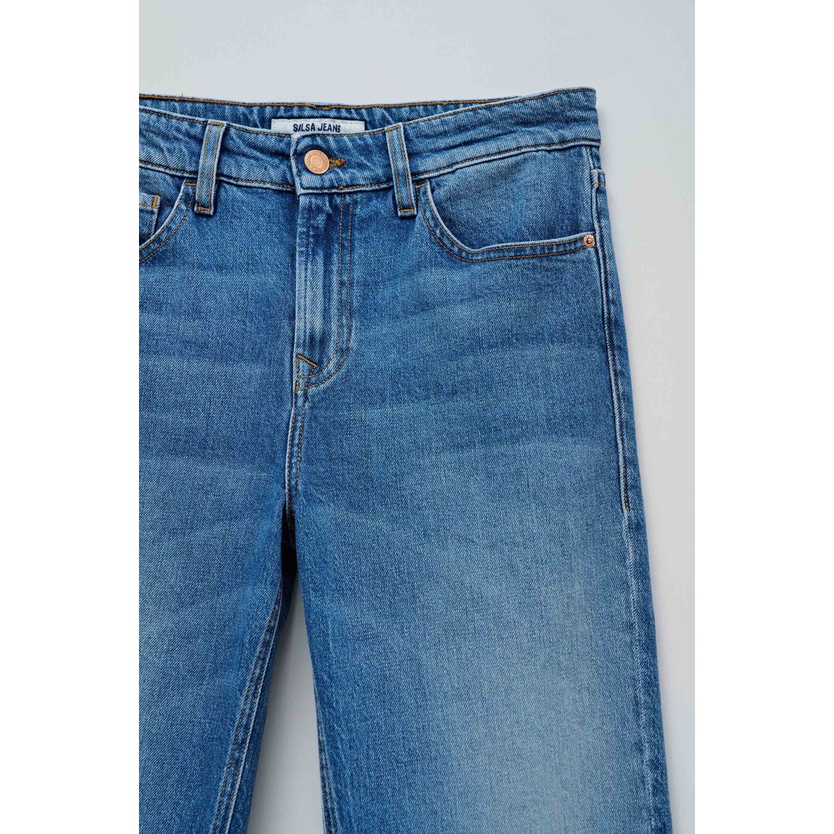 JEAN TRUE CROPPED SLIM bleu denim, SALSA JEANS