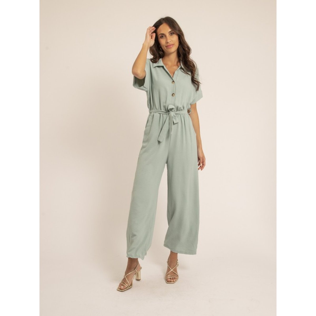 Combi Pantalon Epinalia vert, DONA LISA
