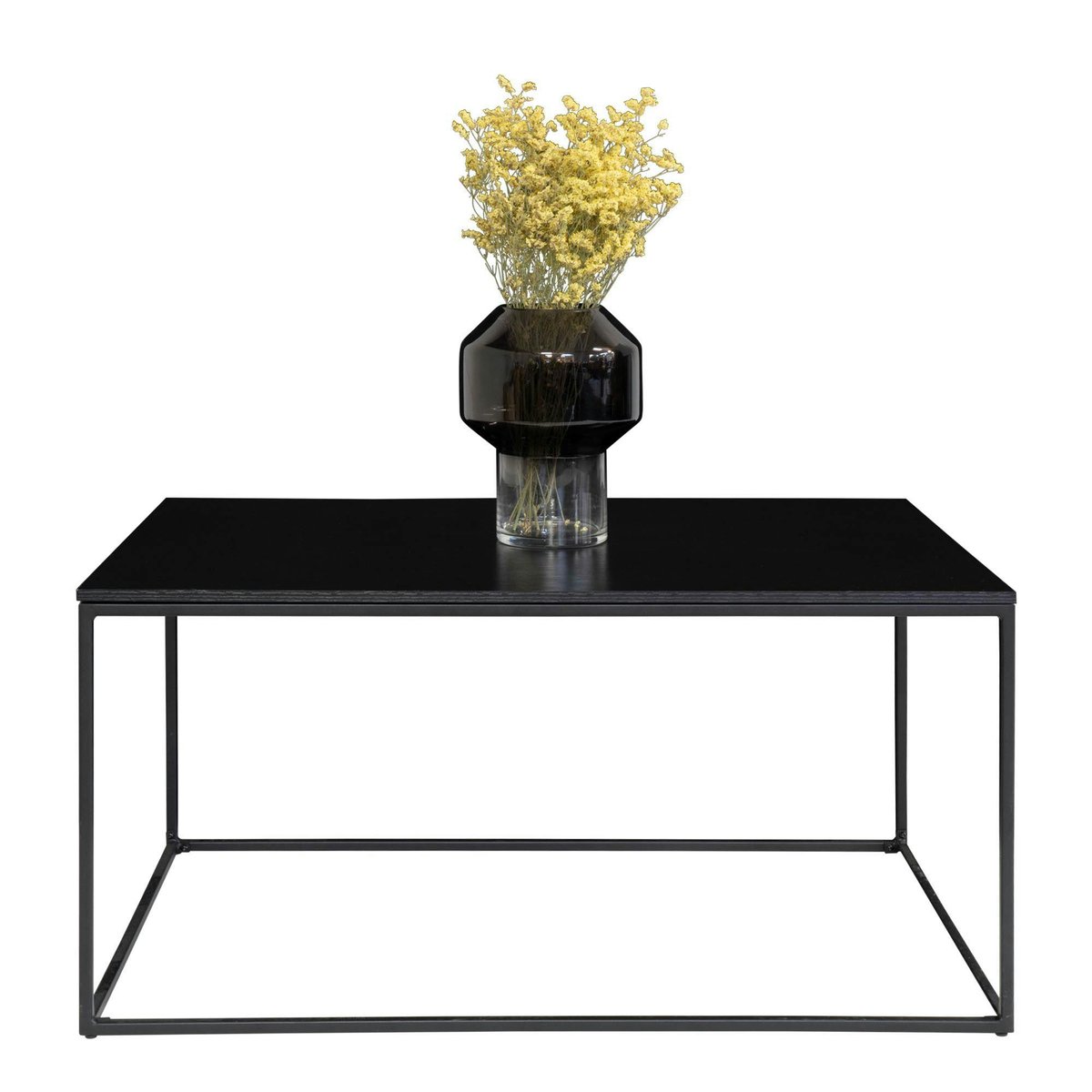 Table basse rectangulaire bois / métal TALLINN noir, PIER IMPORT