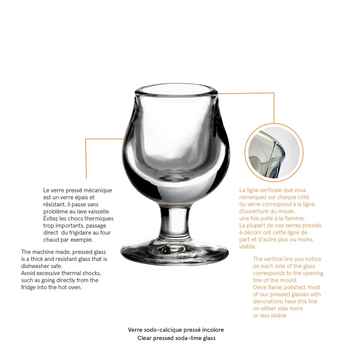 Lot de 6 verres à liqueurs 2cl, DEGUSTER transparent, LA ROCHERE