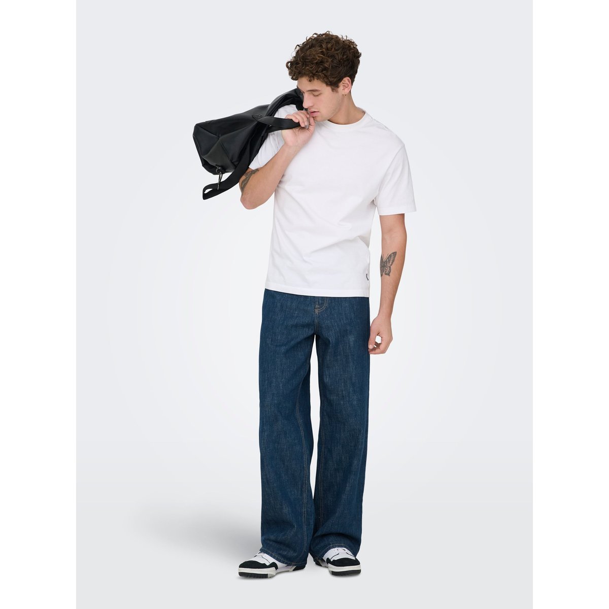 Jean À Jambe Large dark medium blue denim, ONLY & SONS