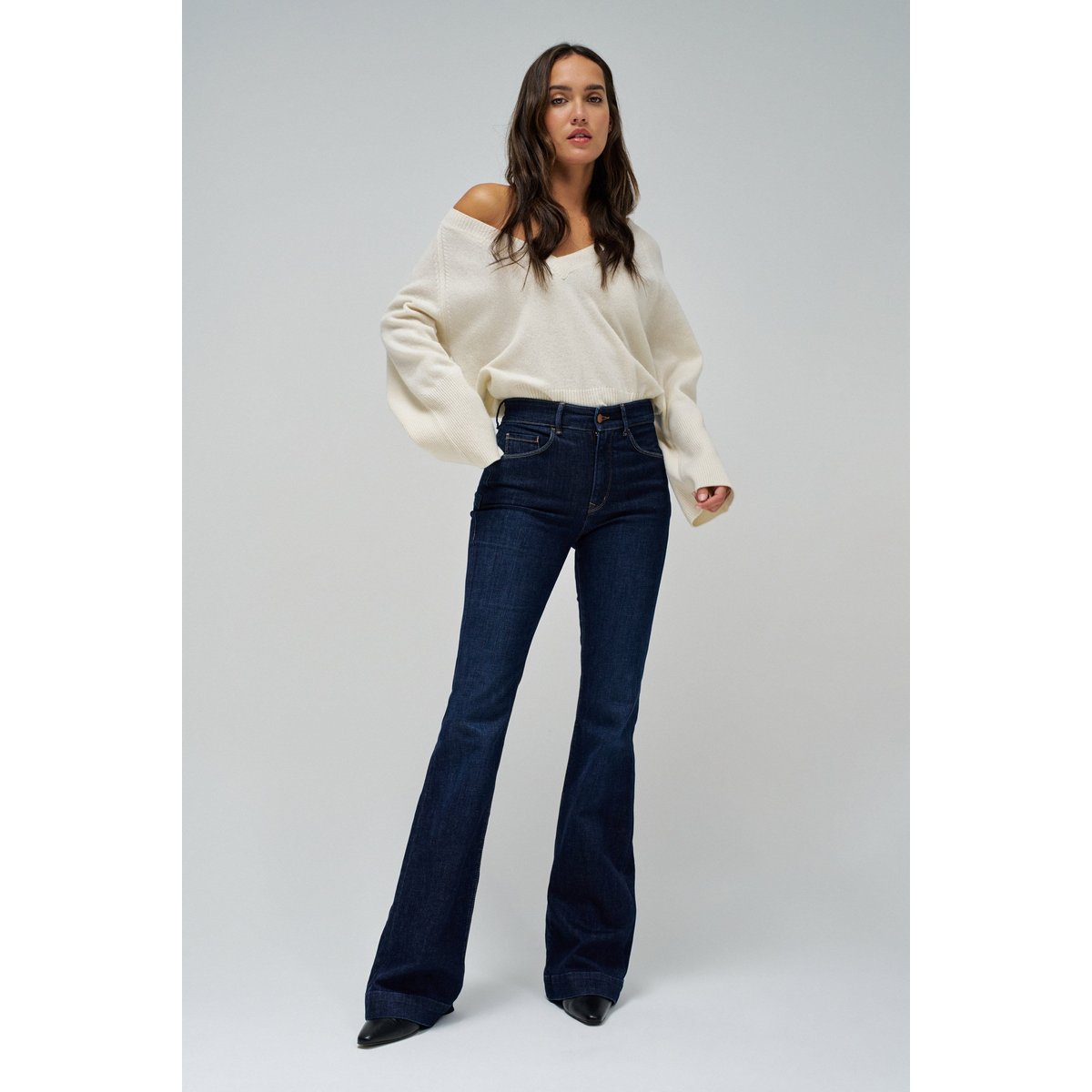 JEAN FAITH PUSH IN FLARE bleu foncé, SALSA JEANS