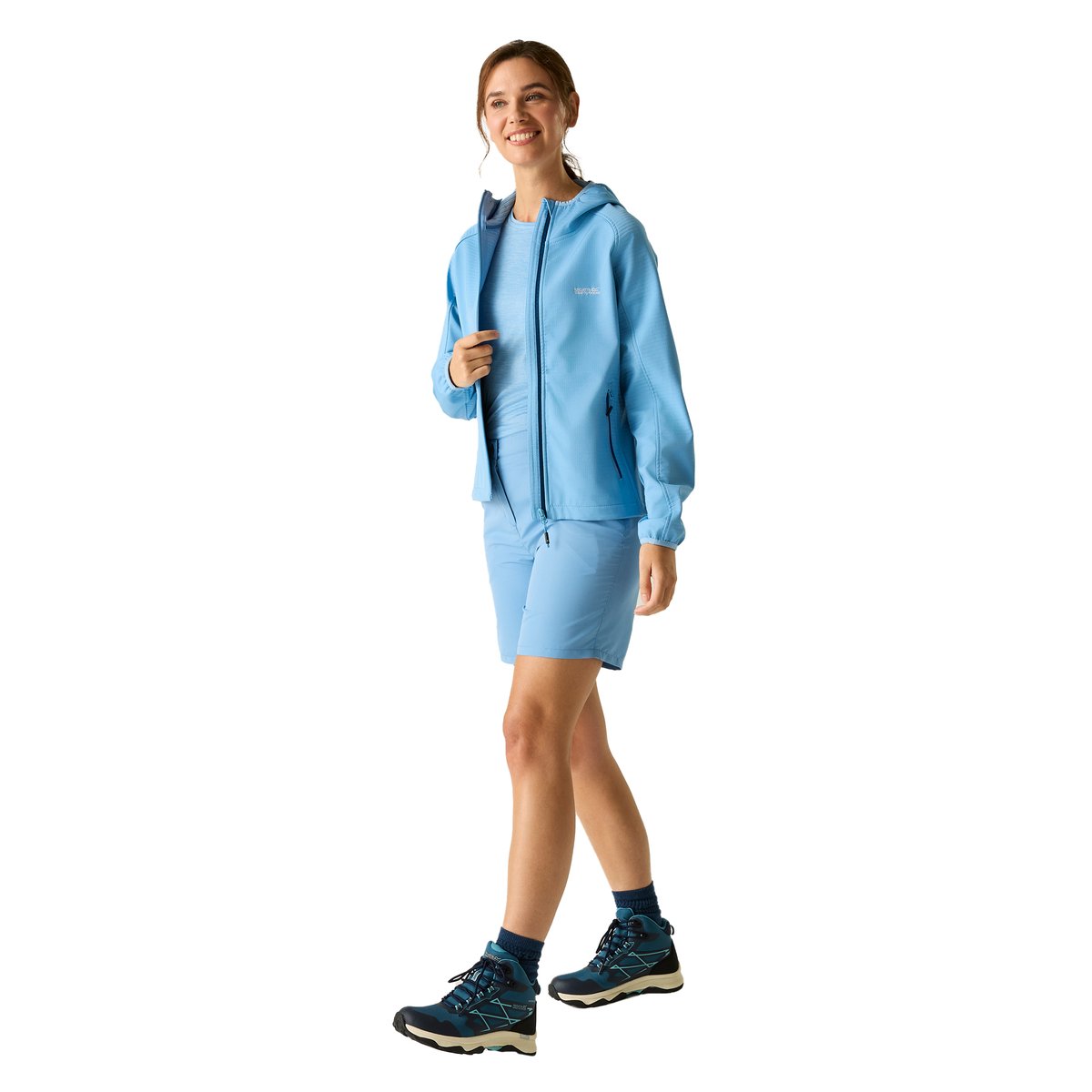 Veste softshell à capuche AREC bleu clair, REGATTA