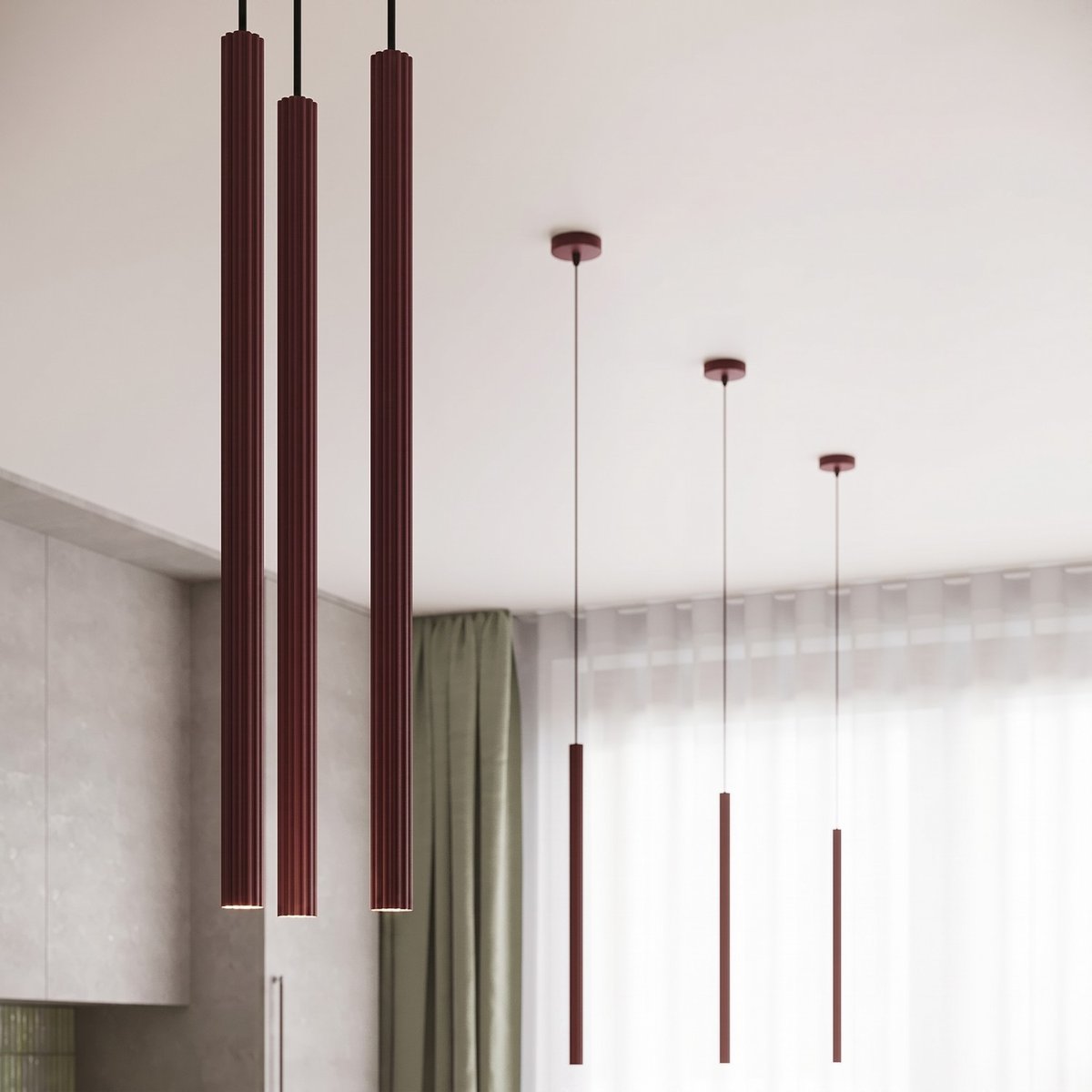 Suspension Acier Bourgogne G9 1 Arche bourgogne, EDEN