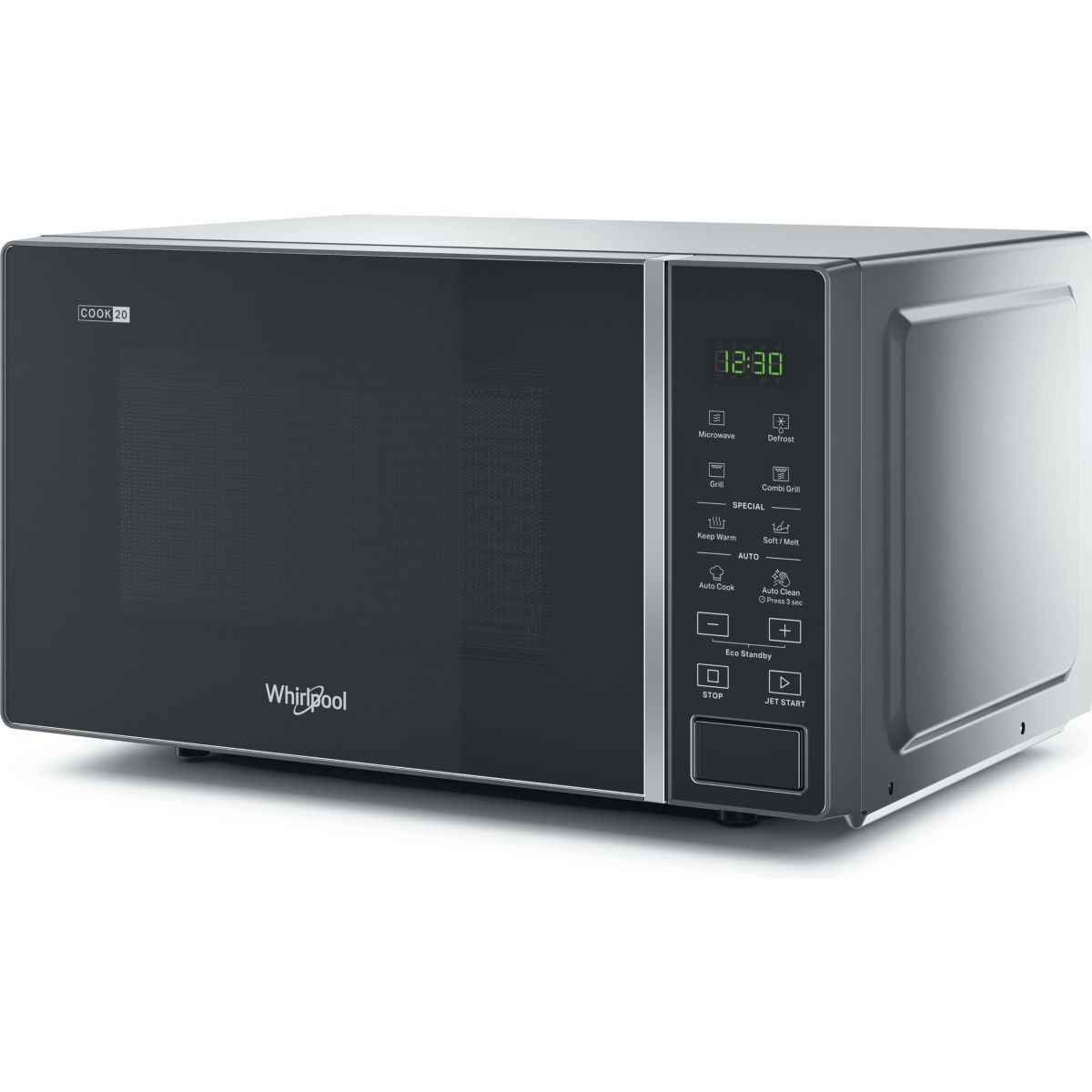 Micro ondes grill MWP203SB silver, WHIRLPOOL