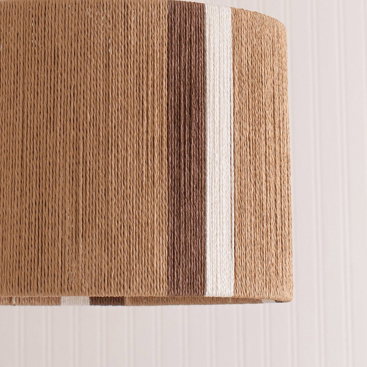 45cm Eric Natural Rattan Stripe Drum Shade brown , SO'HOME