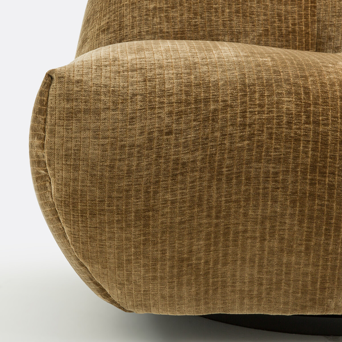 Cadeirão giratório, Bombazina vintage, Nuria bronze, LA REDOUTE INTERIEURS