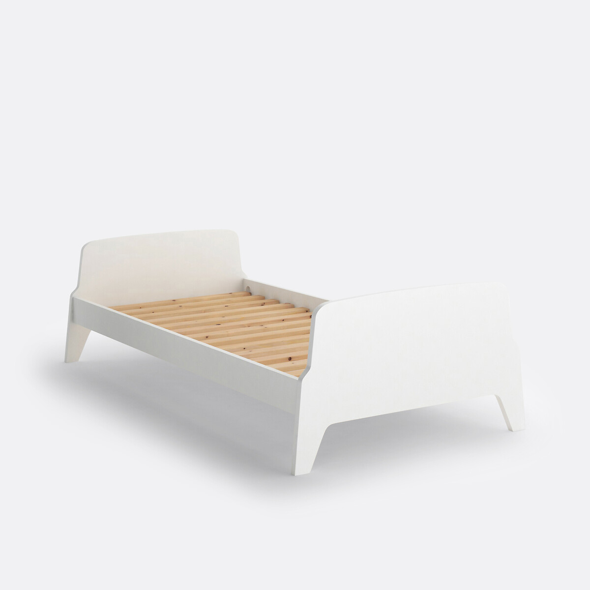 Bed met retro vintage stijl, 1 persoon, Adil wit, LA REDOUTE INTERIEURS