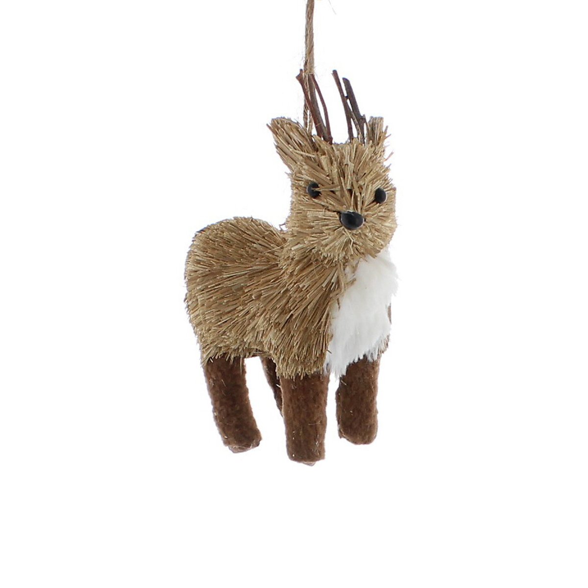 Set of 3 Woodland Animal Baubles brown , SO'HOME
