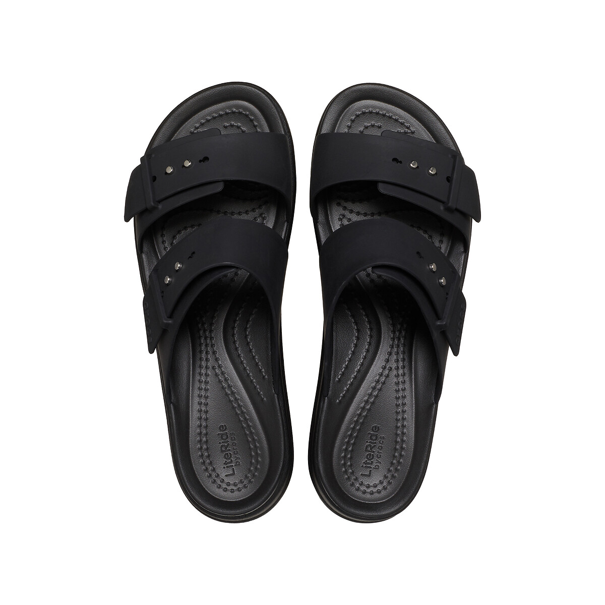 Brooklyn Buckle Wedge Mules black, CROCS