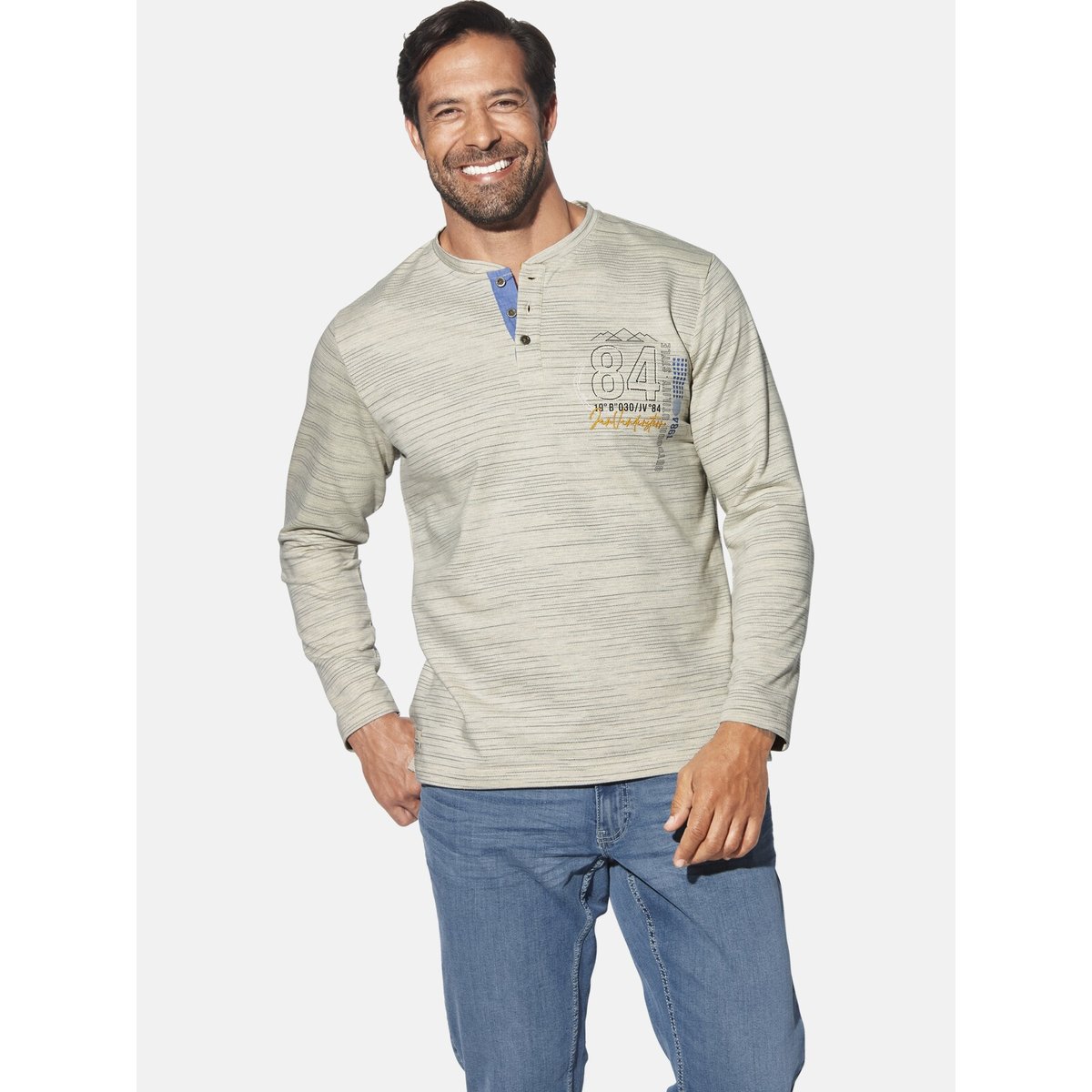 Sweatshirt MAGNUSGREN beige mélange, JAN VANDERSTORM