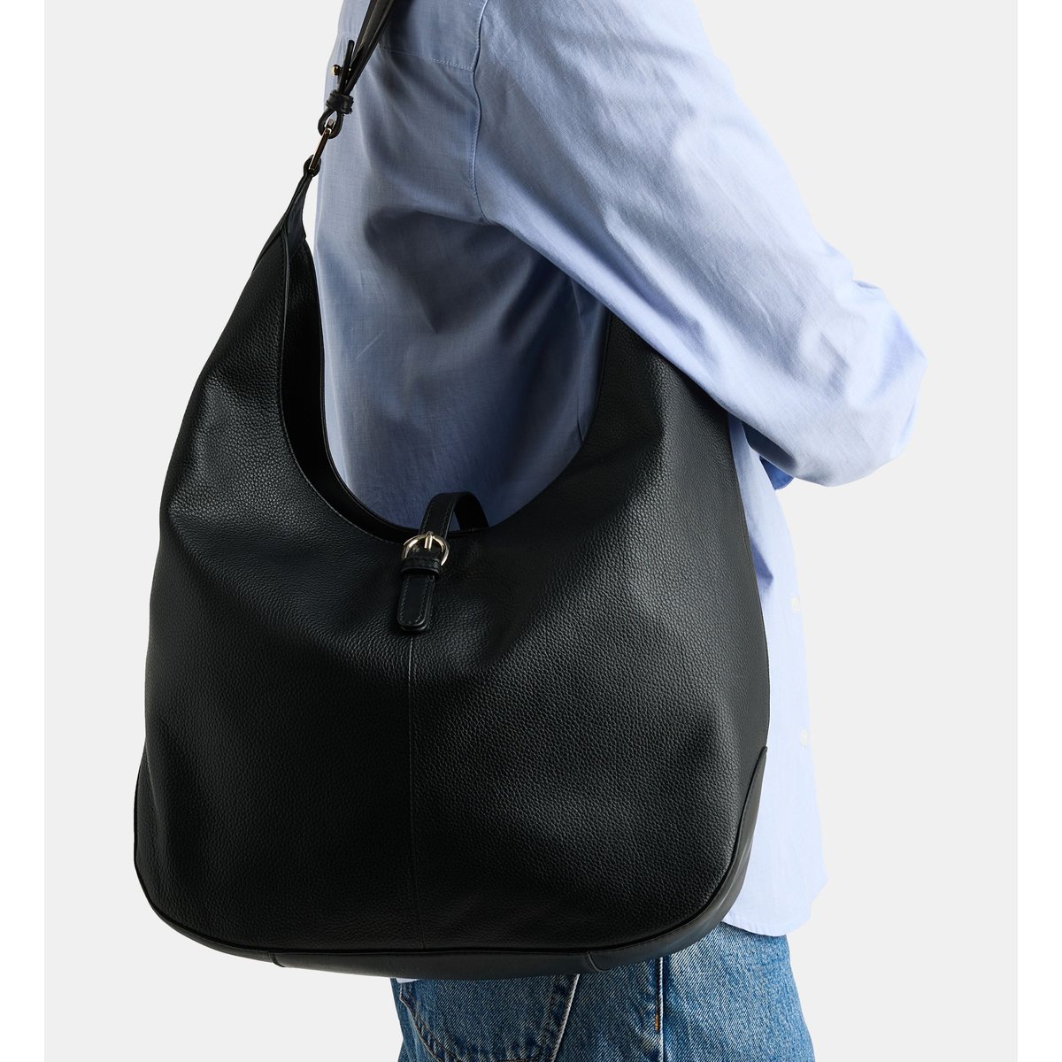 Sac à main louison cuir grainé noir, GALERIES LAFAYETTE