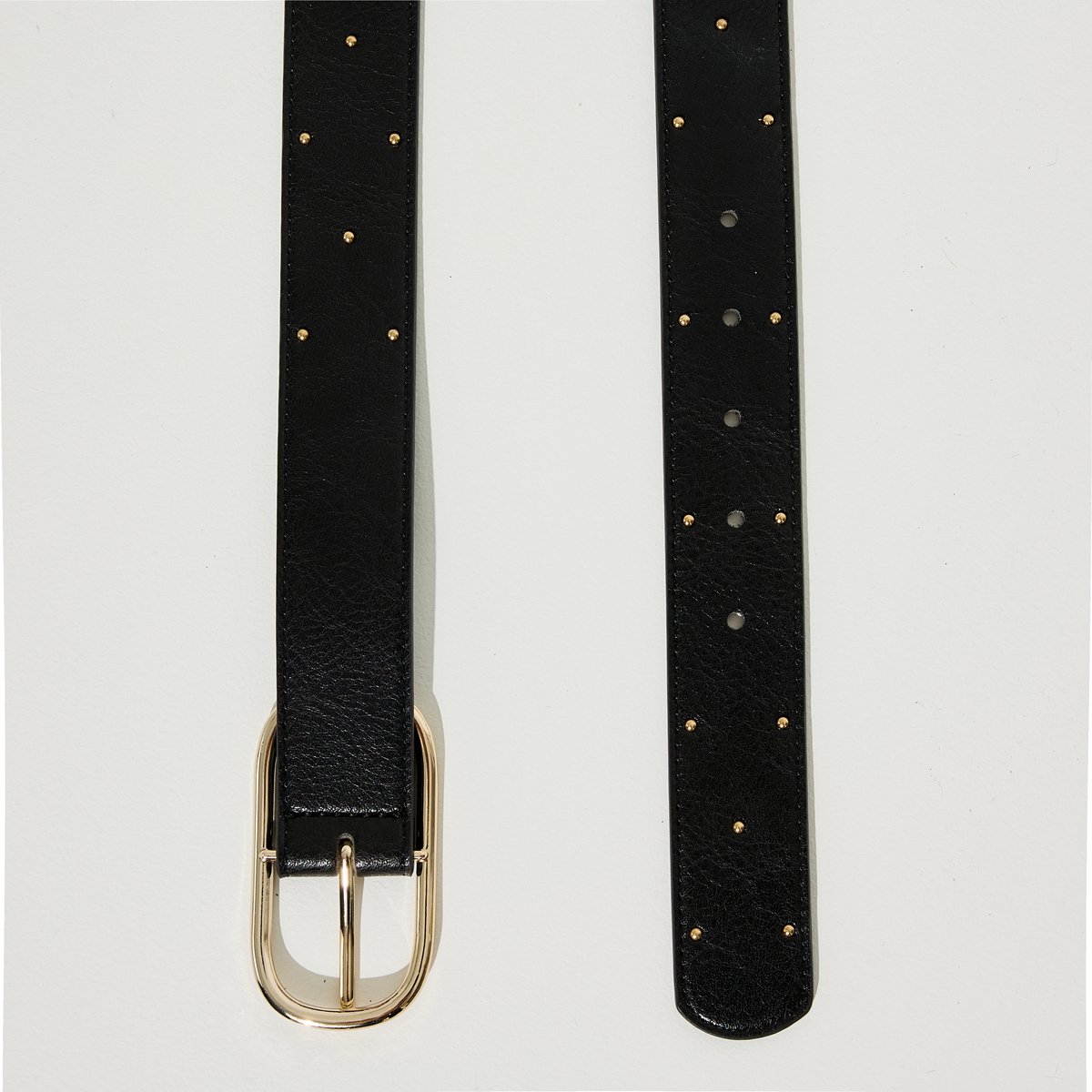 Ceinture clous boucle ovale noir, GRAIN DE MALICE