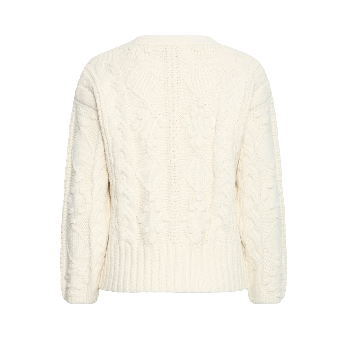 Cardigan manches longues beige birch, ICHI