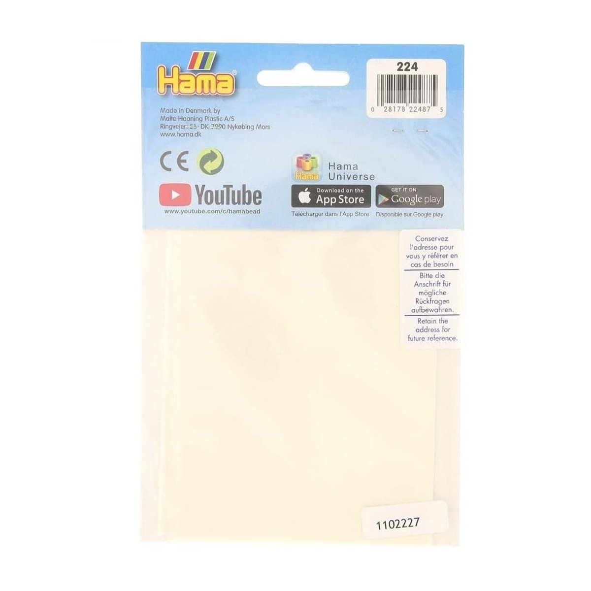 Papier à repasser pour Perles Midi blanc, HAMA